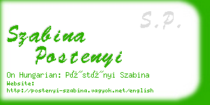 szabina postenyi business card